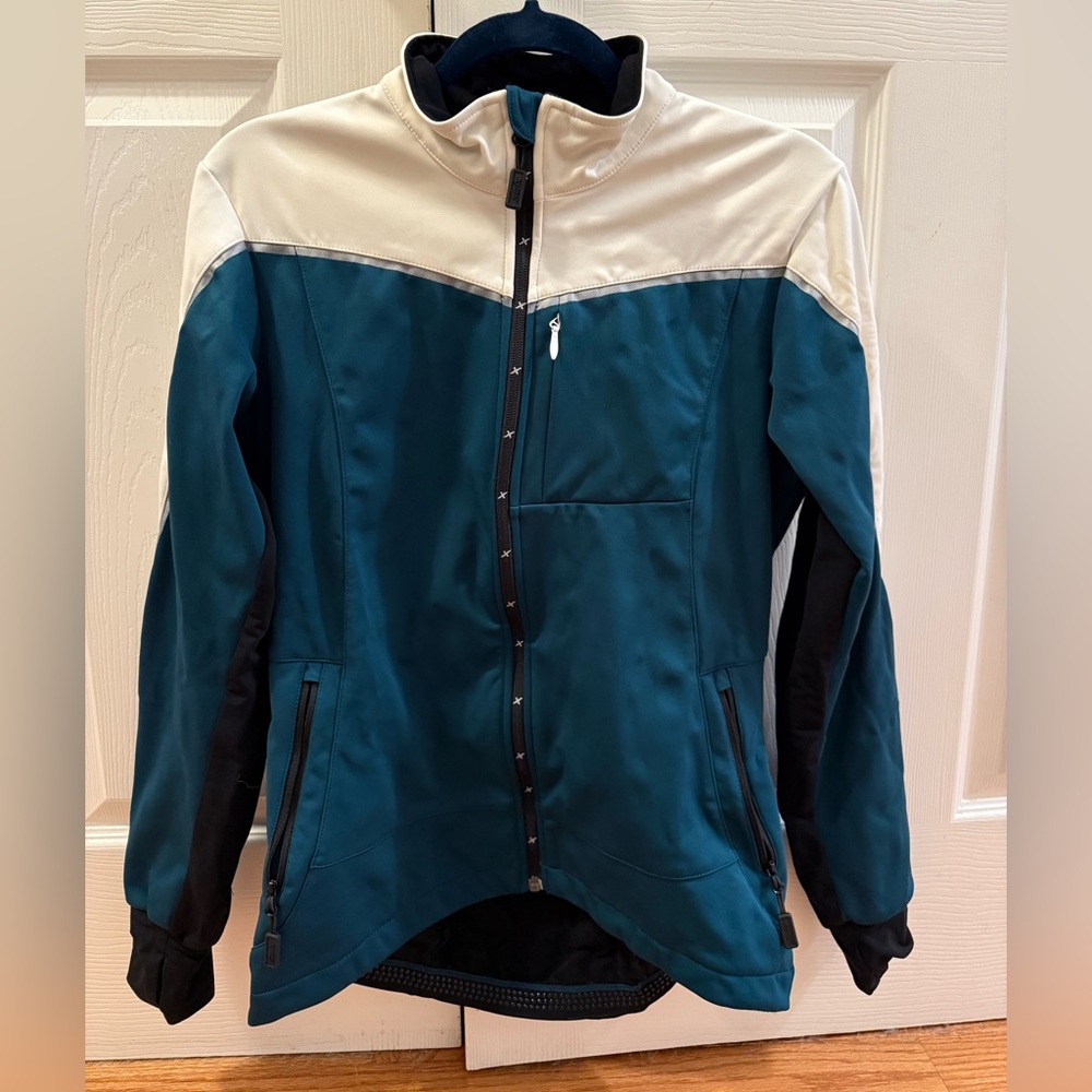Swix Teal and White Zip-Up Athletic Jacket - size M